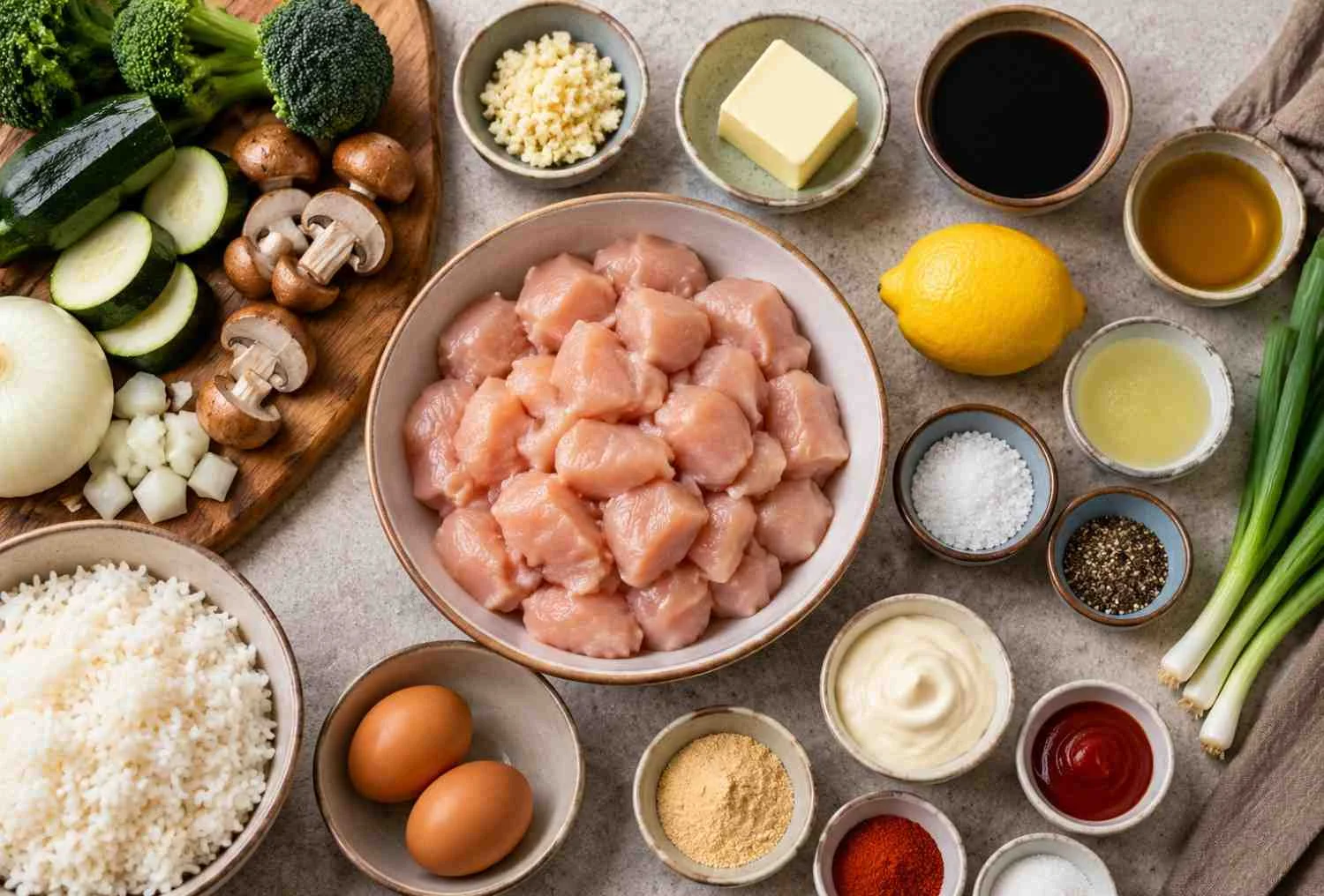 Ingredients for This Hibachi Chicken Recipe